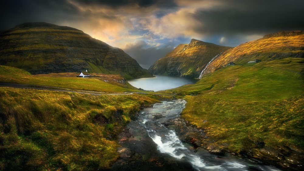 Dramatic Mountain Valley by Krzysztof Browko — canvas wall art