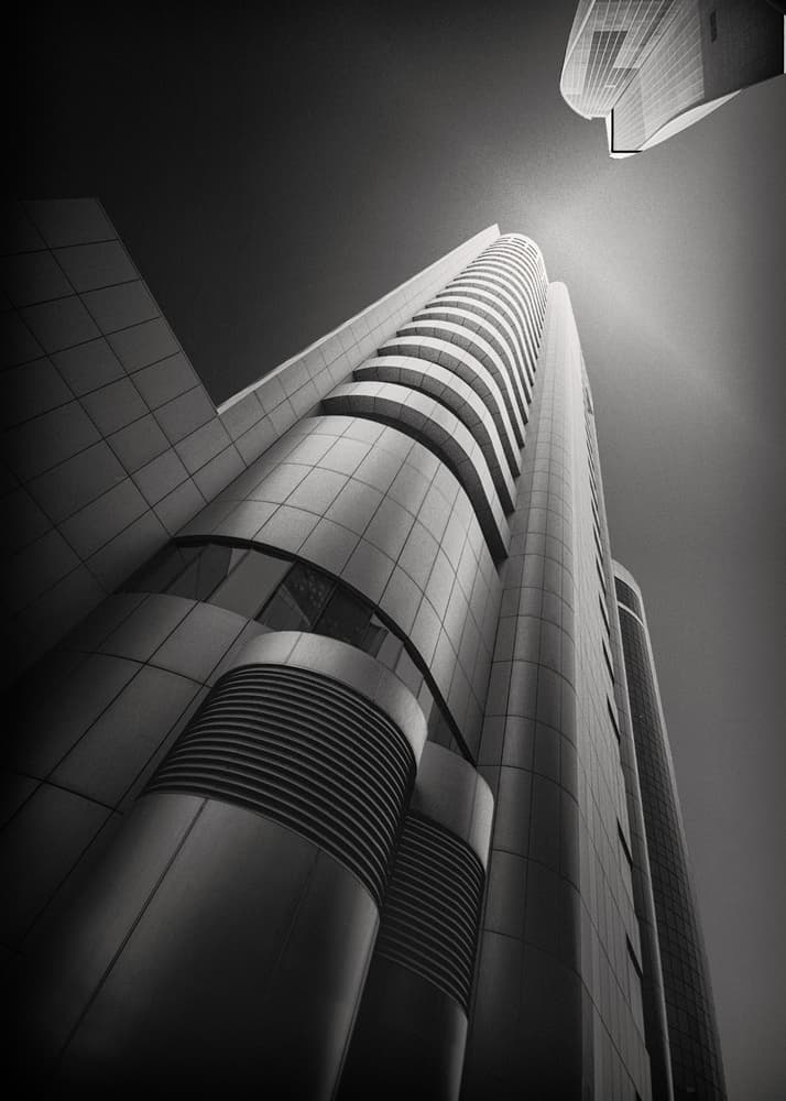 Modern Skyscraper Upward View by Ahmed Thabet — canvas wall art