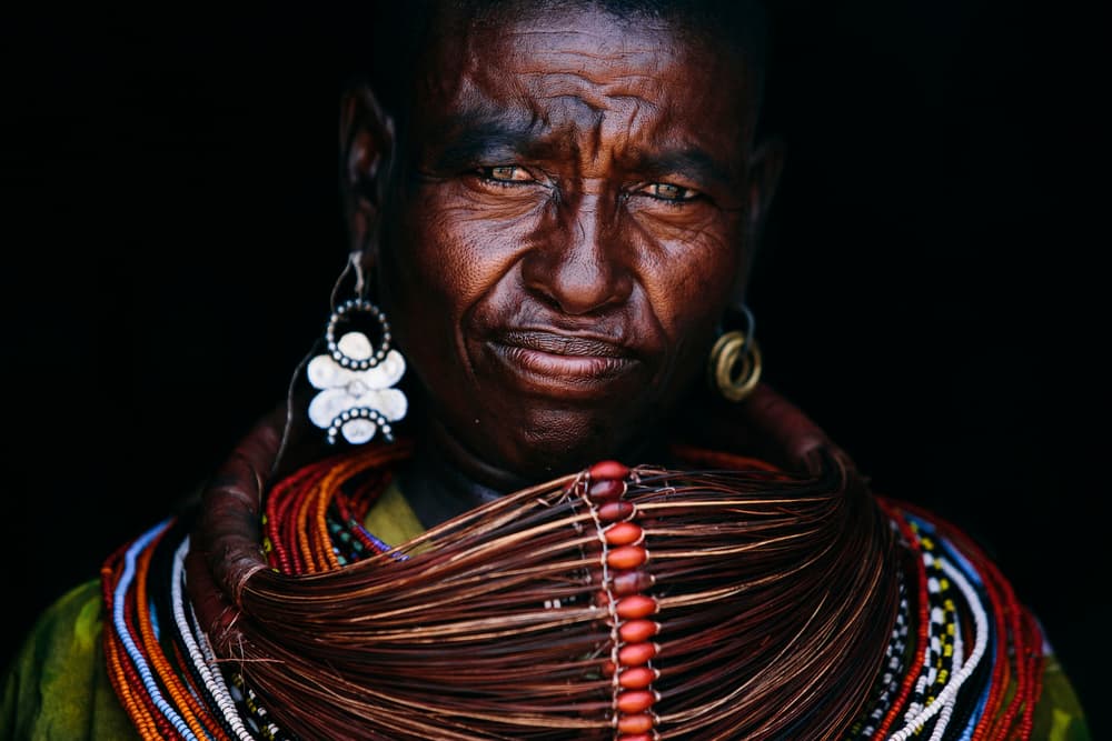 African Woman Adorned by Vedran Vidak — canvas wall art