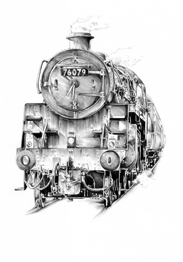 Classic Steam Locomotive by Kulik — canvas wall art