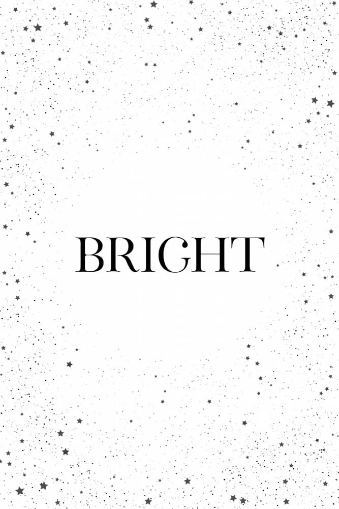 Sparkling Bright Word by Rosana Laiz Blursbyai — canvas wall art