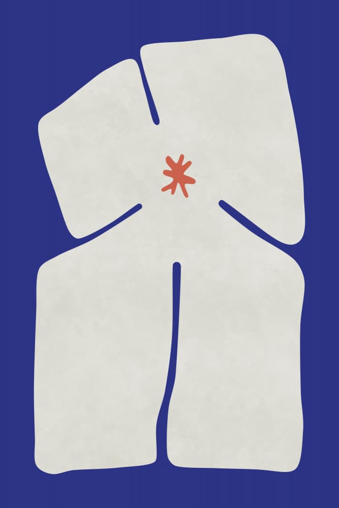 Minimalist Blue Bloom by amini54 — canvas wall art