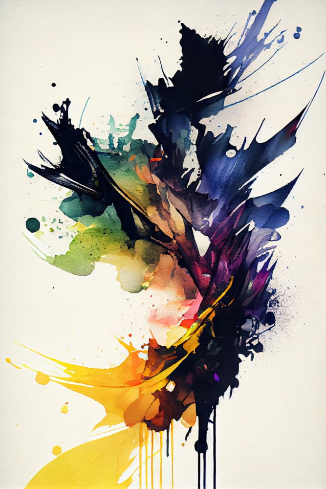 Vibrant Abstract Splash by Mauro — canvas wall art