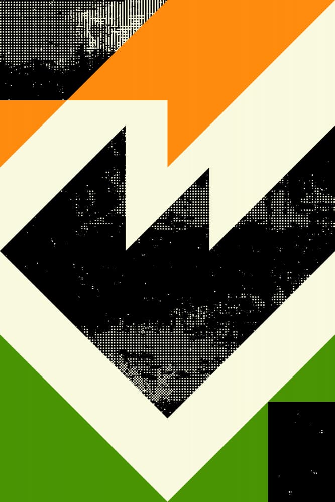 Distressed Geometric Abstraction by Petr Strnad — canvas wall art