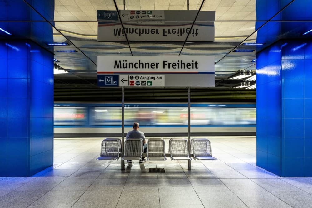 Munich Subway Freedom Awaits by Dieter Reichelt — canvas wall art