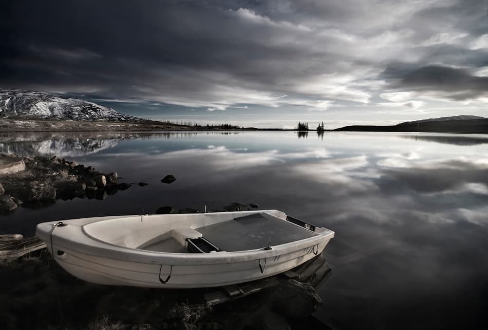 Dramatic Lake Reflection by Bragi Ingibergsson - BRIN — canvas wall art