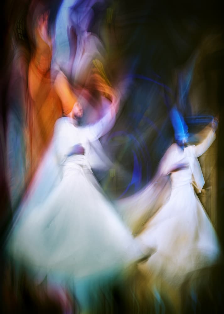 Colorful Whirling Dervishes by Mohamed Shawki — canvas wall art