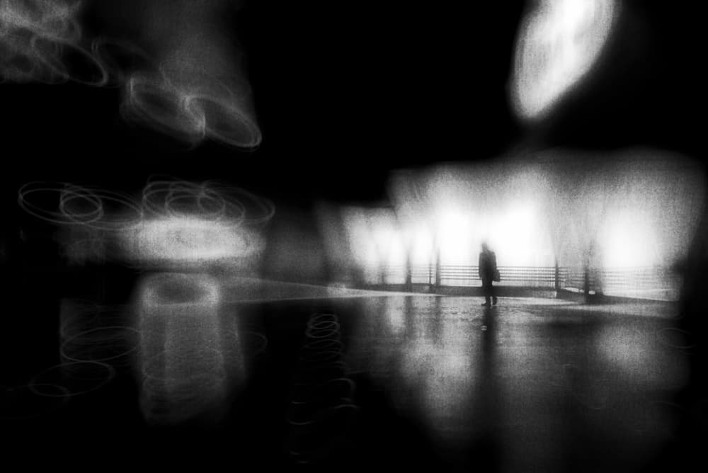 Solitary City Night by Teruhiko Tsuchida — canvas wall art