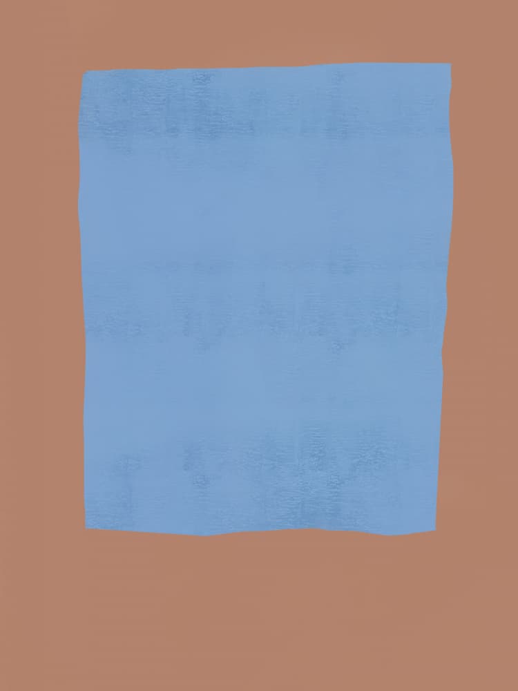 Abstract Blue Shape by Little Dean — canvas wall art