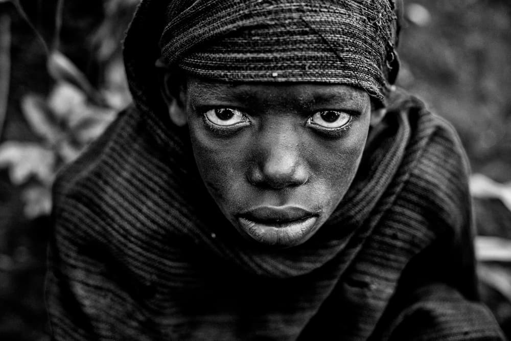 Soulful Gaze Portrait by Vedran Vidak — canvas wall art