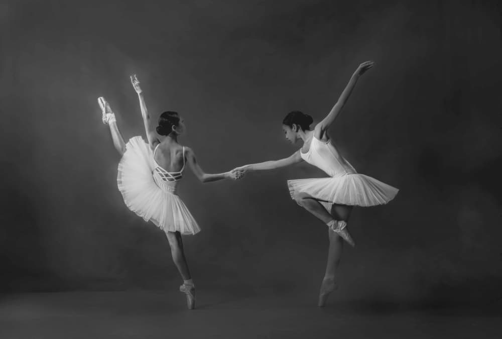 Elegant Ballet Duo by Agus Adriana — canvas wall art