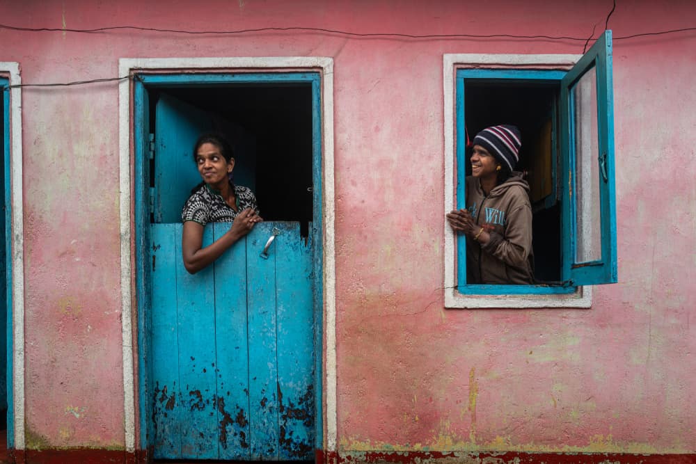 Joyful Pink Home by Ali Khataw — canvas wall art