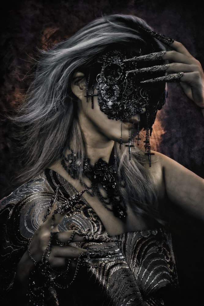 Gothic Masked Woman by KOIKI — canvas wall art