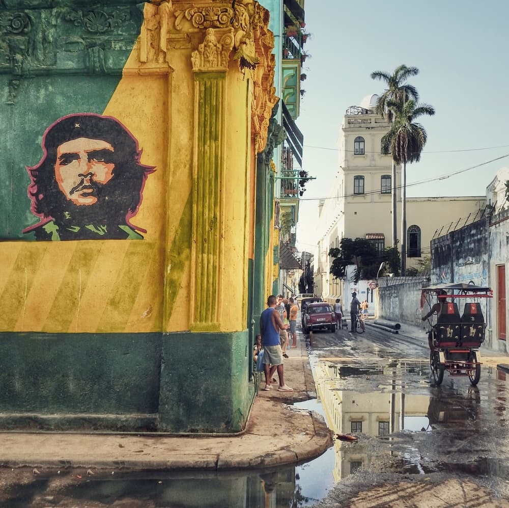 Colorful City Mural Reflection by Roxana Labagnara — canvas wall art