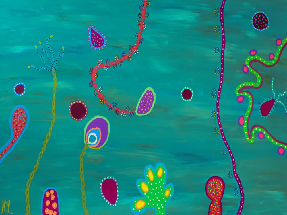 Whimsical Underwater Garden by Helen Joynson — canvas wall art