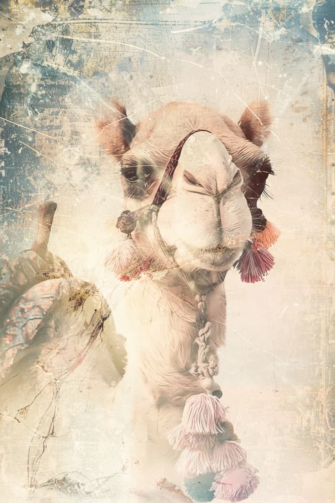 Dreamy Desert Camel by Rafal Kulik — canvas wall art