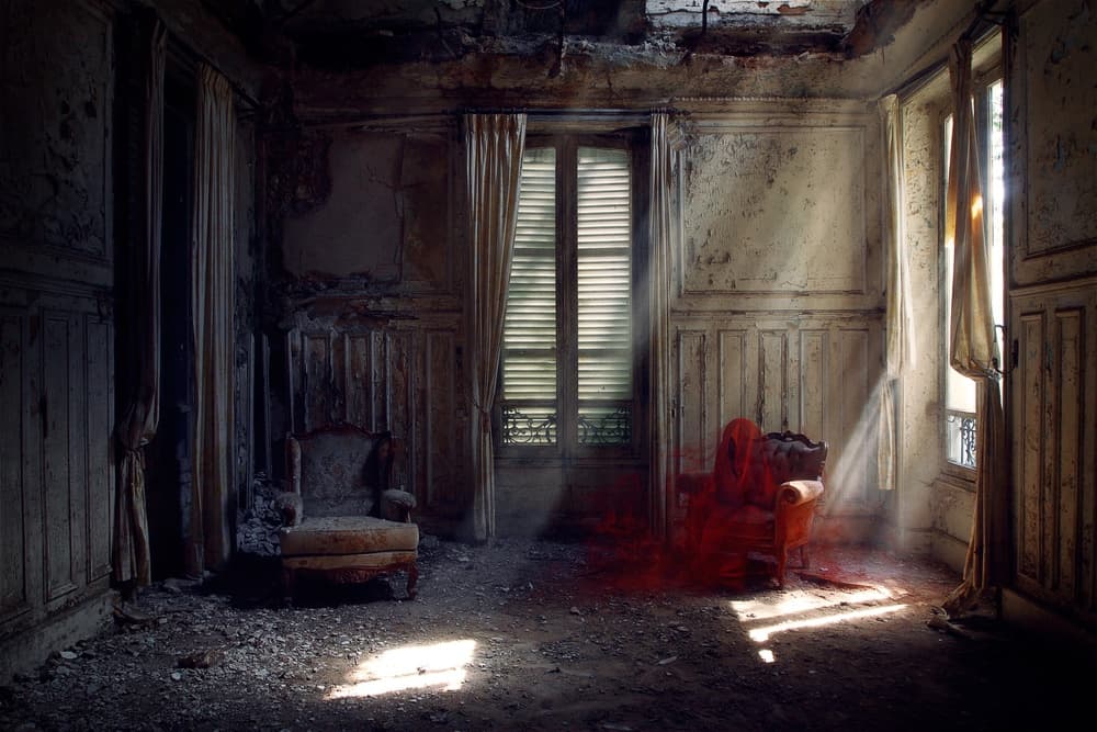 Mysterious Red Chair by Sebastien DEL GROSSO — canvas wall art
