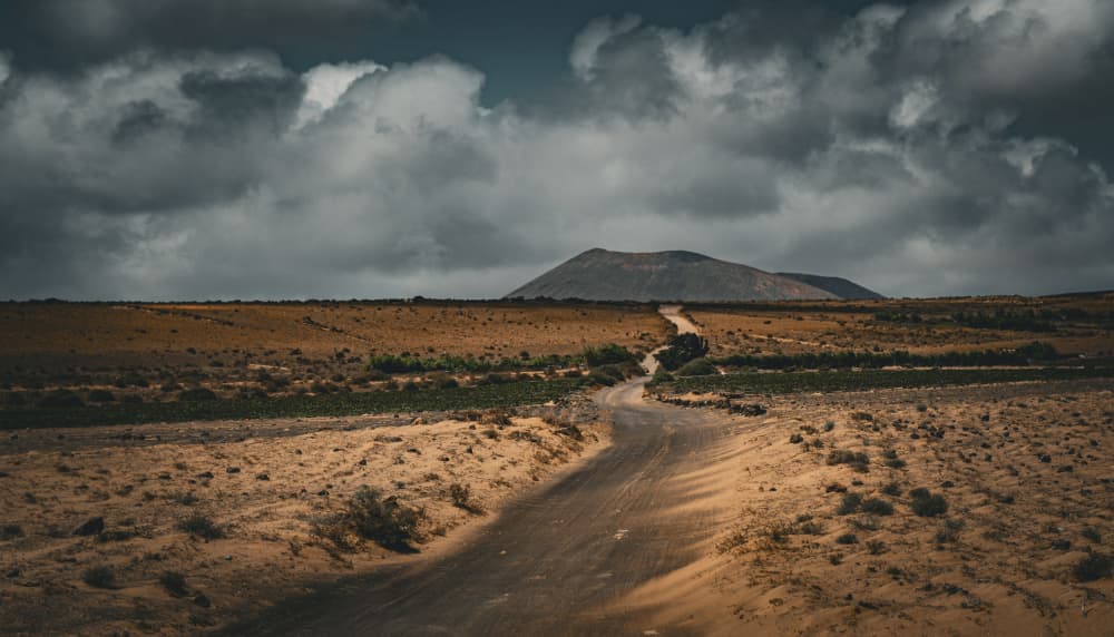Winding Desert Road by Michael Bangiev — canvas wall art