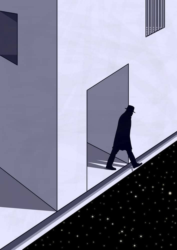 Man Walks Into Space by Marius Surleac — canvas wall art