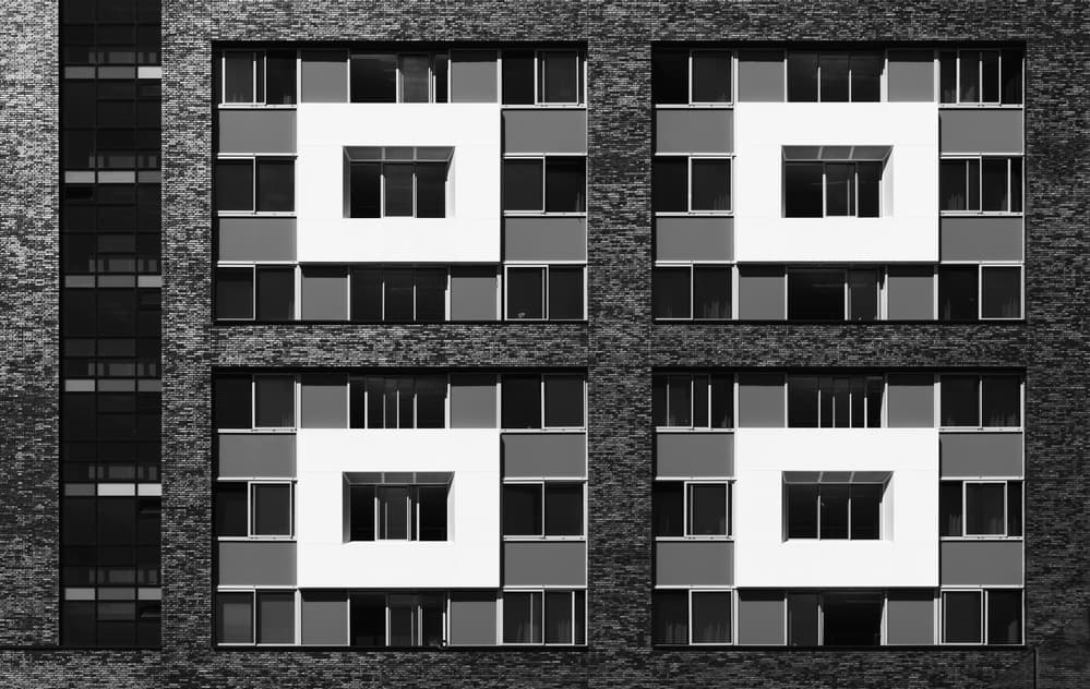 Monochrome Window Grid by Greetje van Son — canvas wall art
