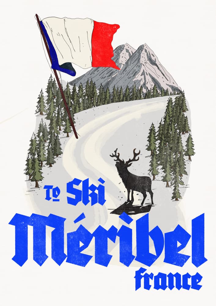 Méribel Ski France by Nicholas — canvas wall art