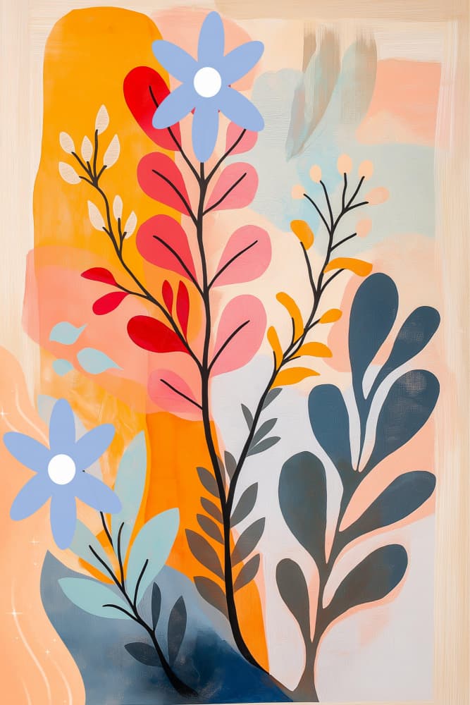 Whimsical Garden Bloom by Sally Ann Moss — canvas wall art