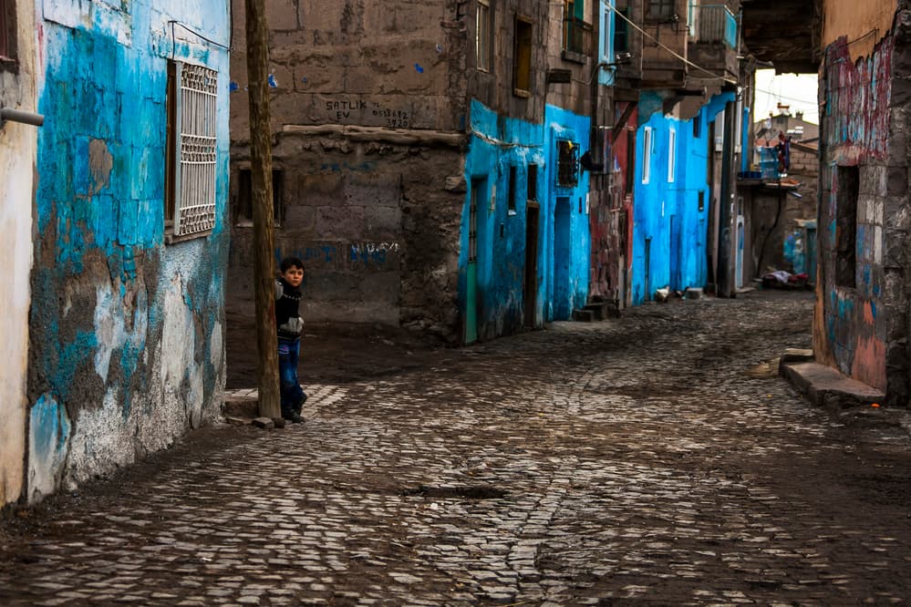 Blue Alley Boy by Ramiz Sahin — canvas wall art