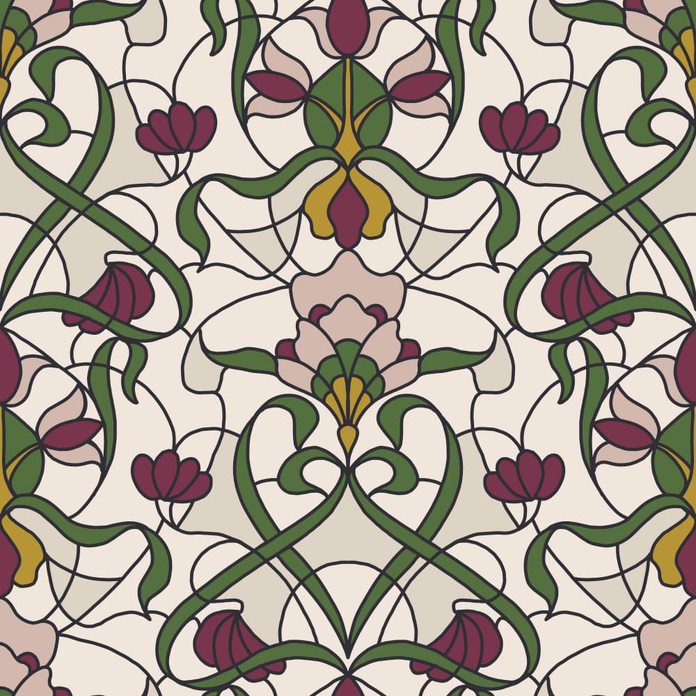 Elegant Stained Glass Flowers by Alexandra Weise — canvas wall art
