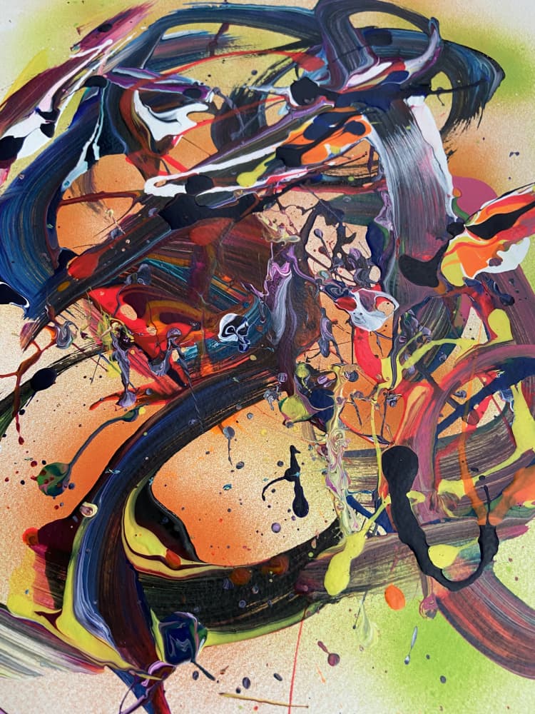 Vibrant Abstract Strokes by Irene Chua — canvas wall art