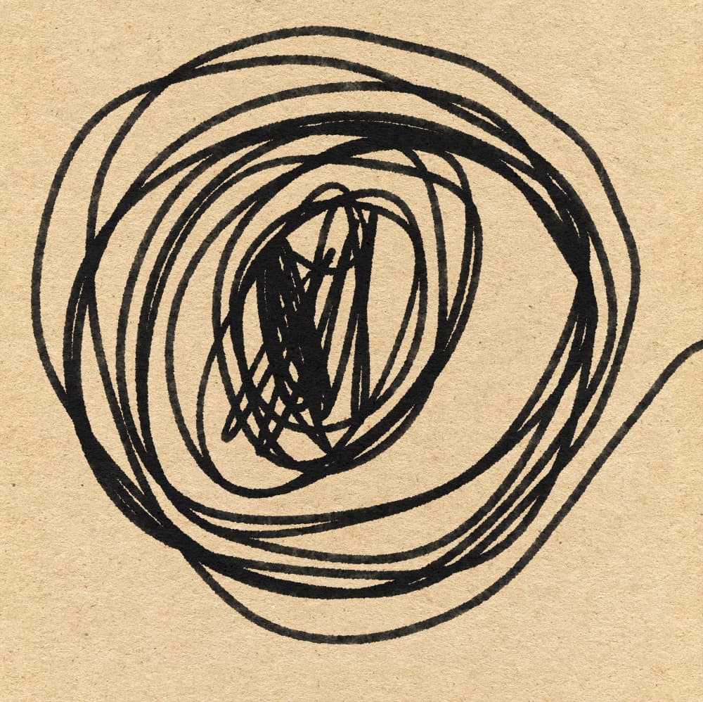 Chaotic Ink Scribble by Nicholas — canvas wall art