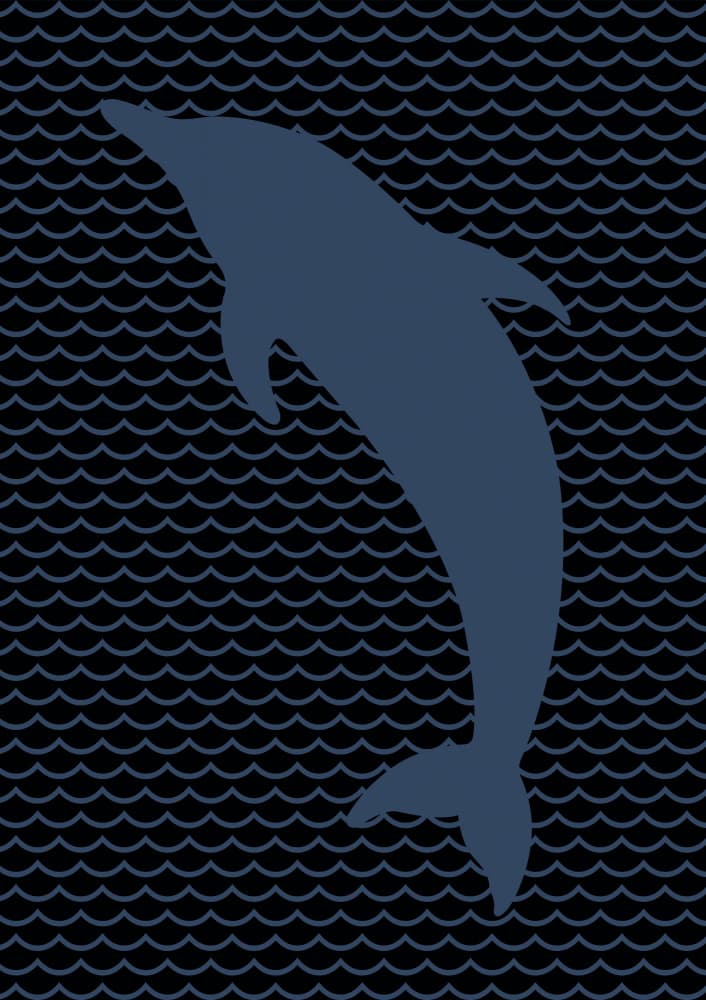 Leaping Blue Dolphin by Carlo Kaminski — canvas wall art