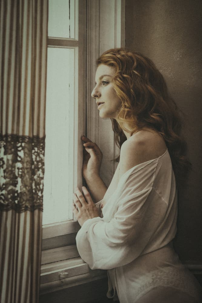 Thoughtful Woman By Window by Ruth Franke — canvas wall art