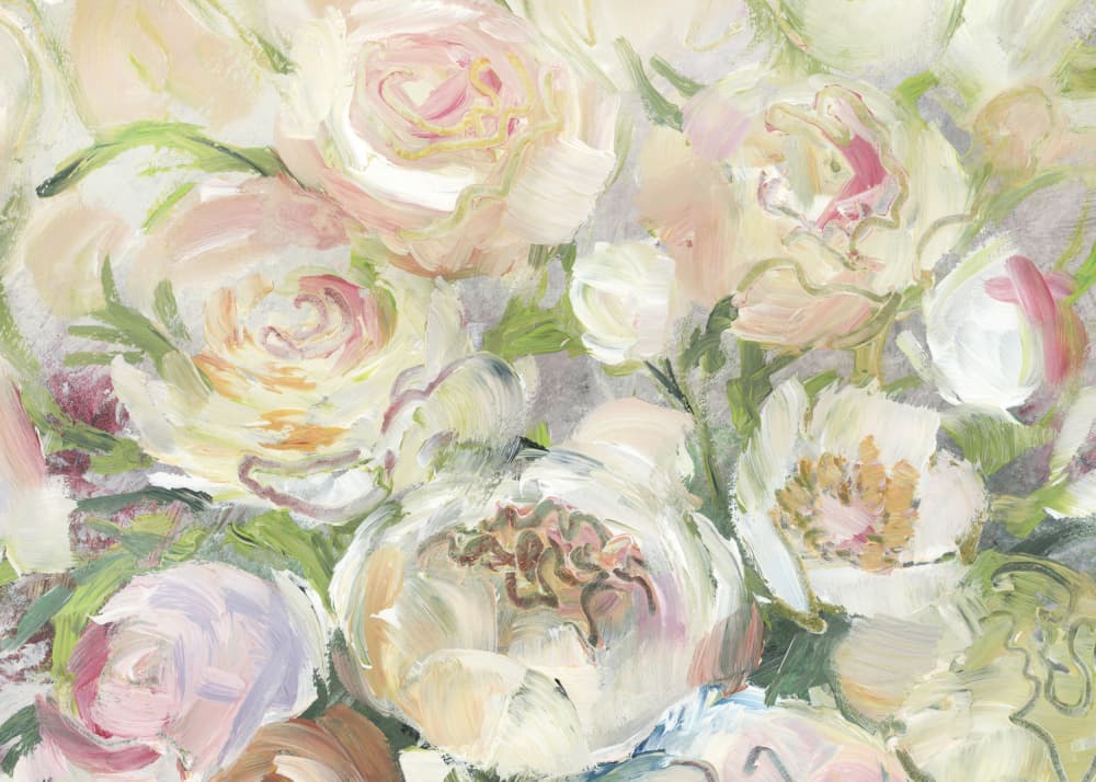 Soft Pastel Blooms by Rosana Laiz Blursbyai — canvas wall art