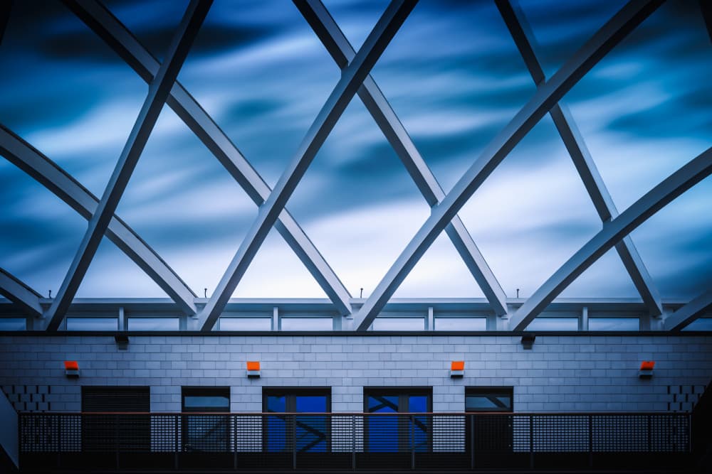 Modern Sky Architecture by Jürgen Muß — canvas wall art