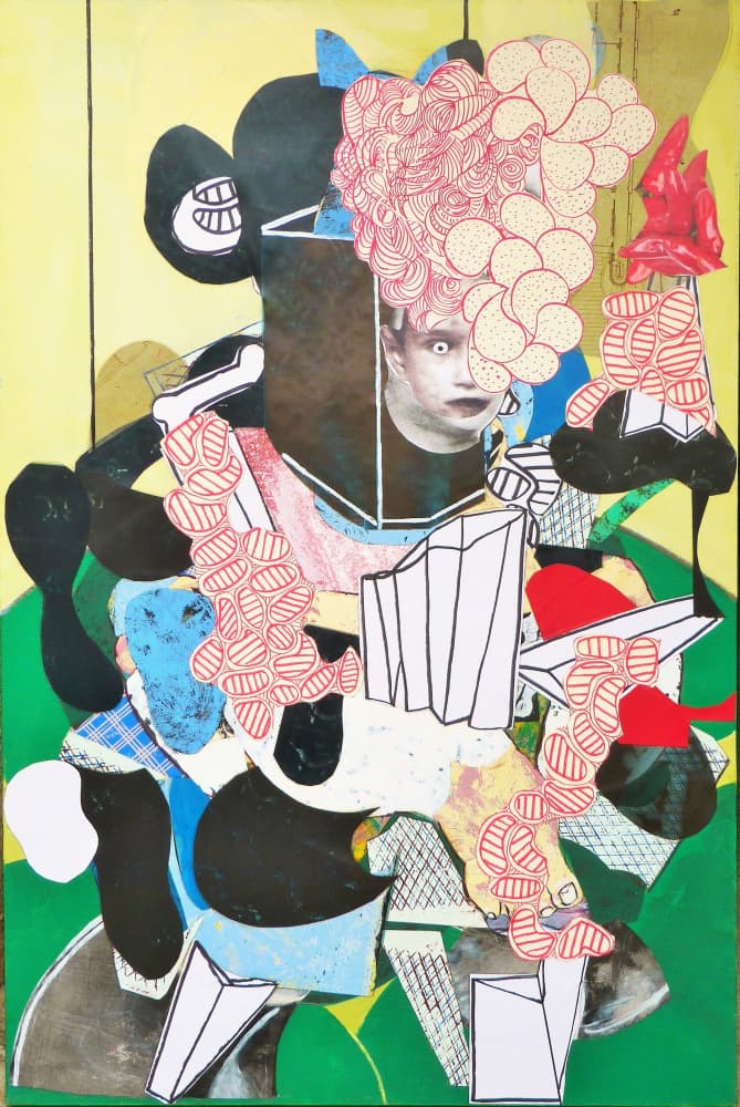 Surreal Collage Face by Pascal Marlin — canvas wall art