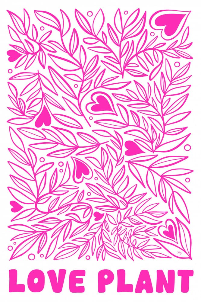Pink Love Plant by Martina — canvas wall art