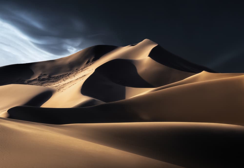 Golden Desert Dunes by NingYun Ye — canvas wall art