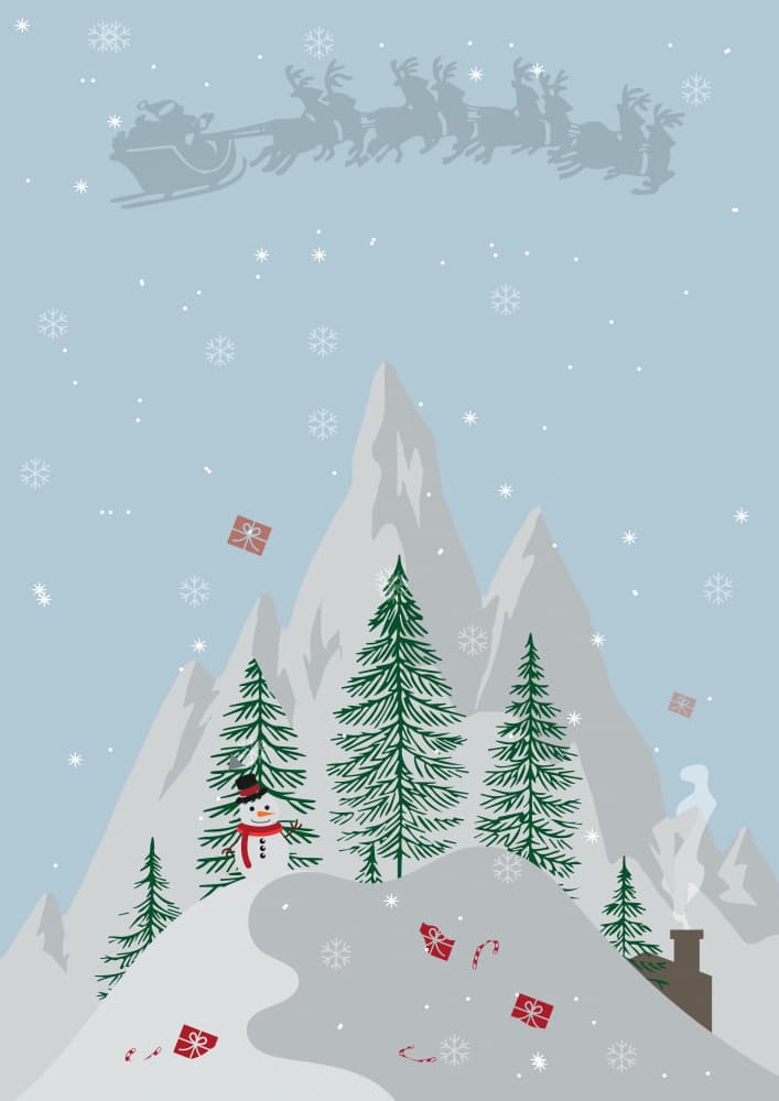 Santa's Winter Sleigh by Omar ELMOUDDEN — canvas wall art