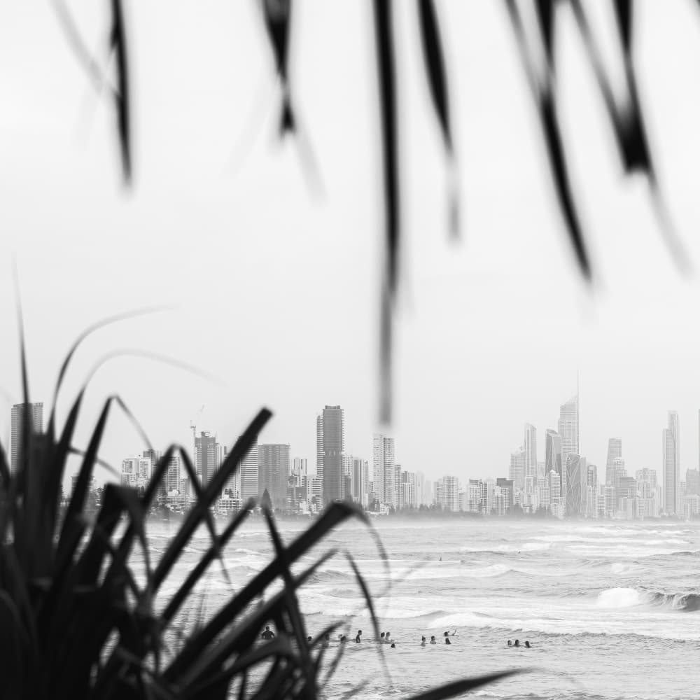 Coastal City Waves by Angela Hawkey — canvas wall art