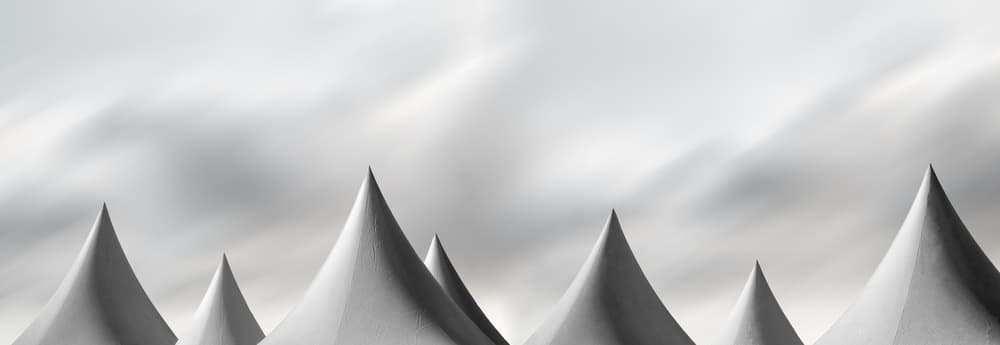 Abstract White Tents by Gilbert Claes — canvas wall art