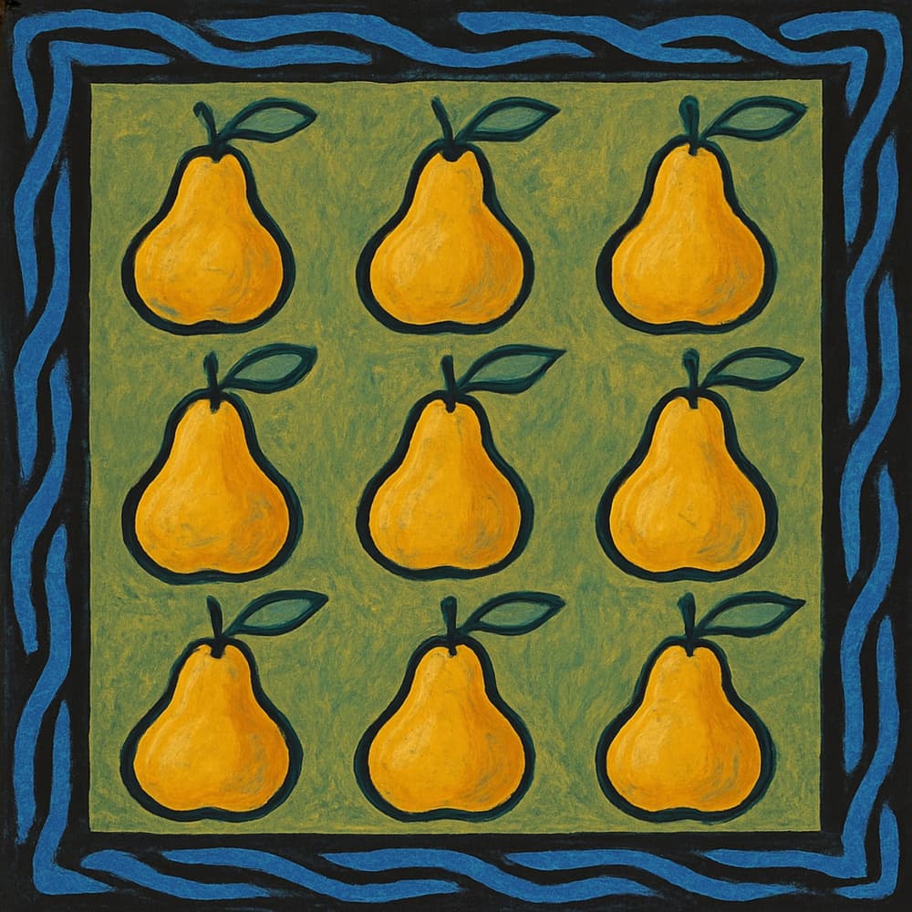 Rustic Yellow Pears by David Galan — canvas wall art