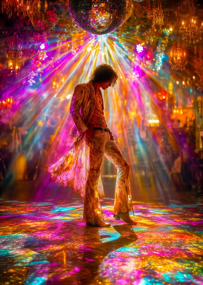 Vibrant Disco Groove by Justyna Jaszke — canvas wall art
