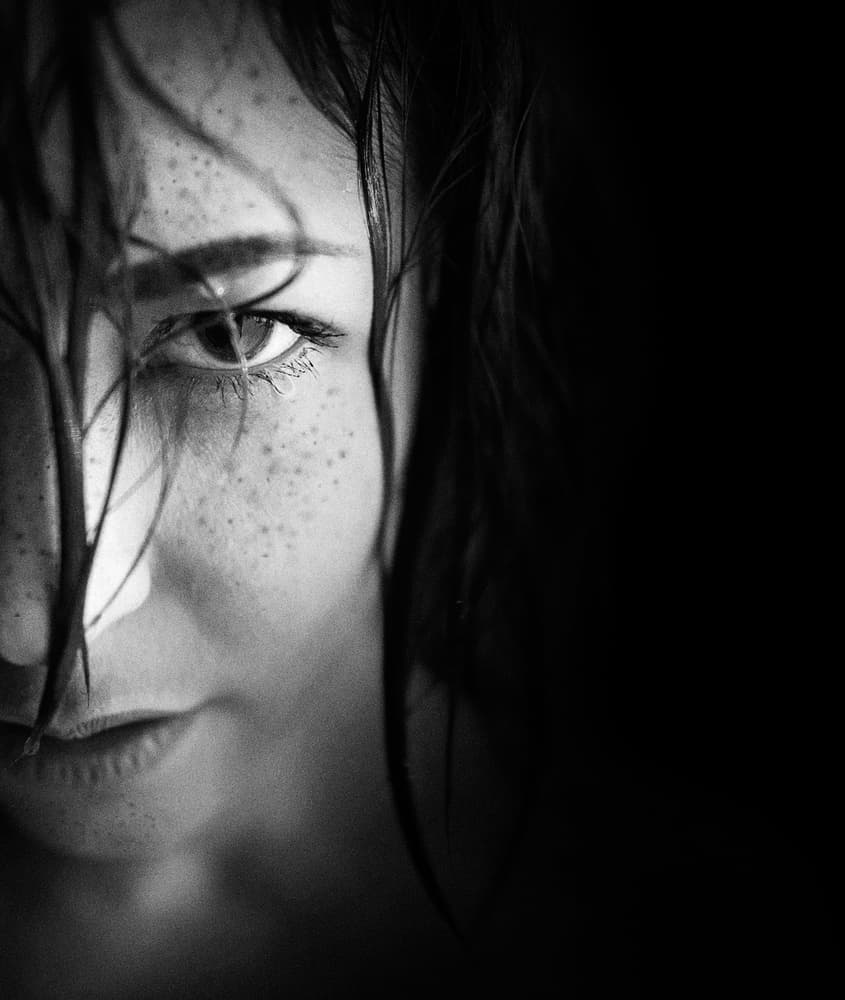 Intense Gaze Portrait by hardibudi — canvas wall art