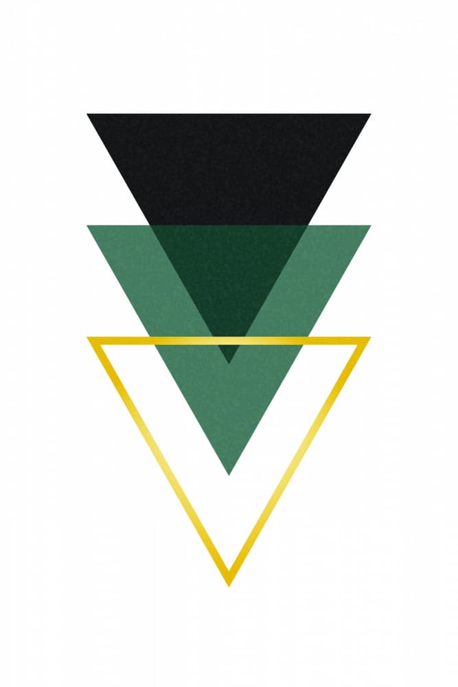 Stacked Geometric Triangles by jay stanley — canvas wall art