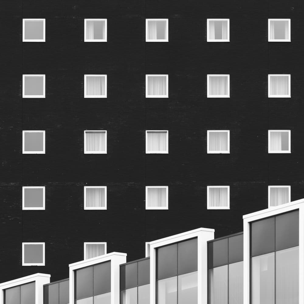 Geometric Window Pattern by Greetje van Son — canvas wall art