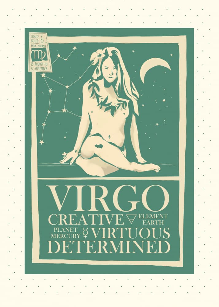 Graceful Virgo Constellation by Dion Gem — canvas wall art