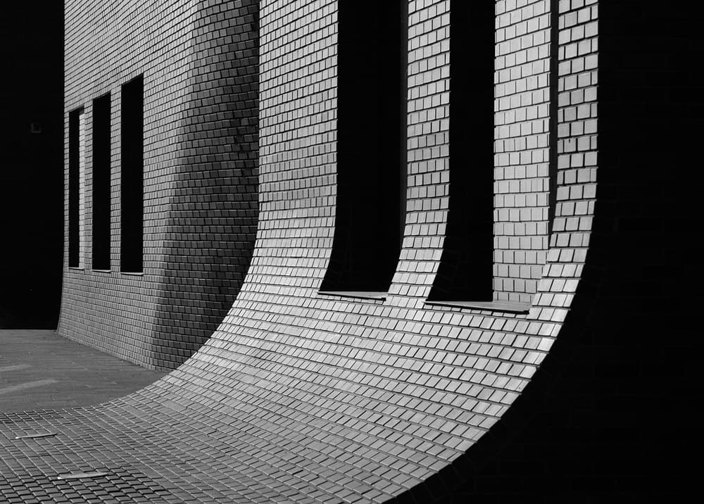 Curved Tiled Architecture by HAN dong hee — canvas wall art
