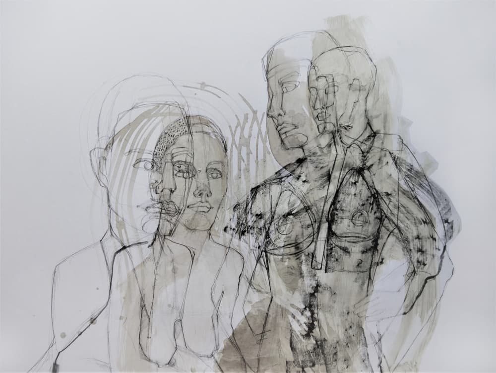Layered Human Forms by Doris Schmitz — canvas wall art
