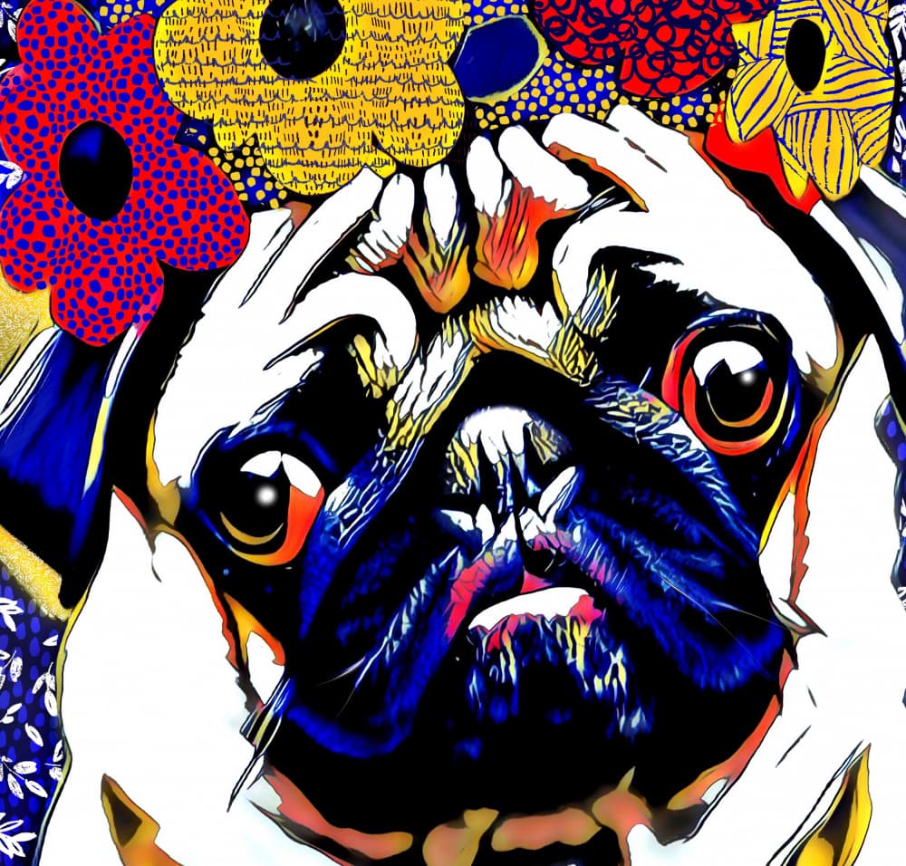 Puggles by Ruth Day — canvas wall art