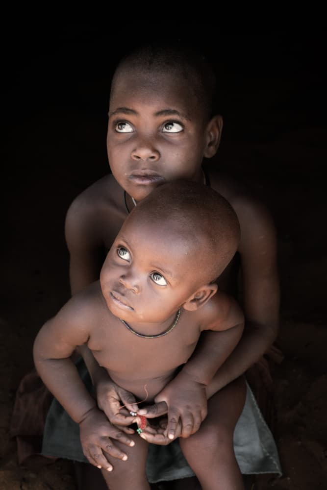 Young Brothers Looking Up by Trevor Cole — canvas wall art